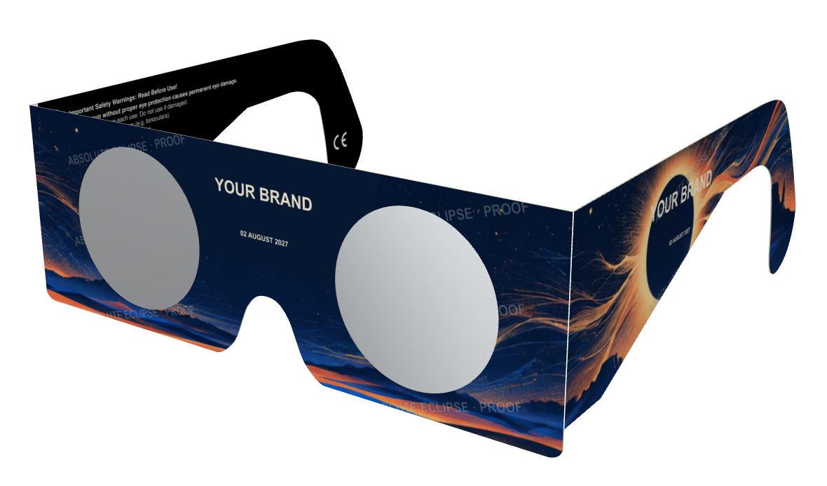 Circle paper eclipse glasses in 3D
